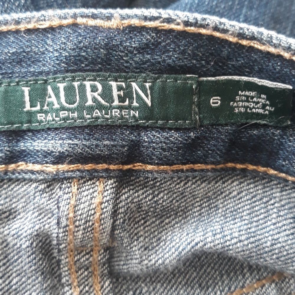 Ralph Lauren Girlfriend Paint Splatter Jeans / Size 6 Painted Cropped Jeans - Picture 6 of 15